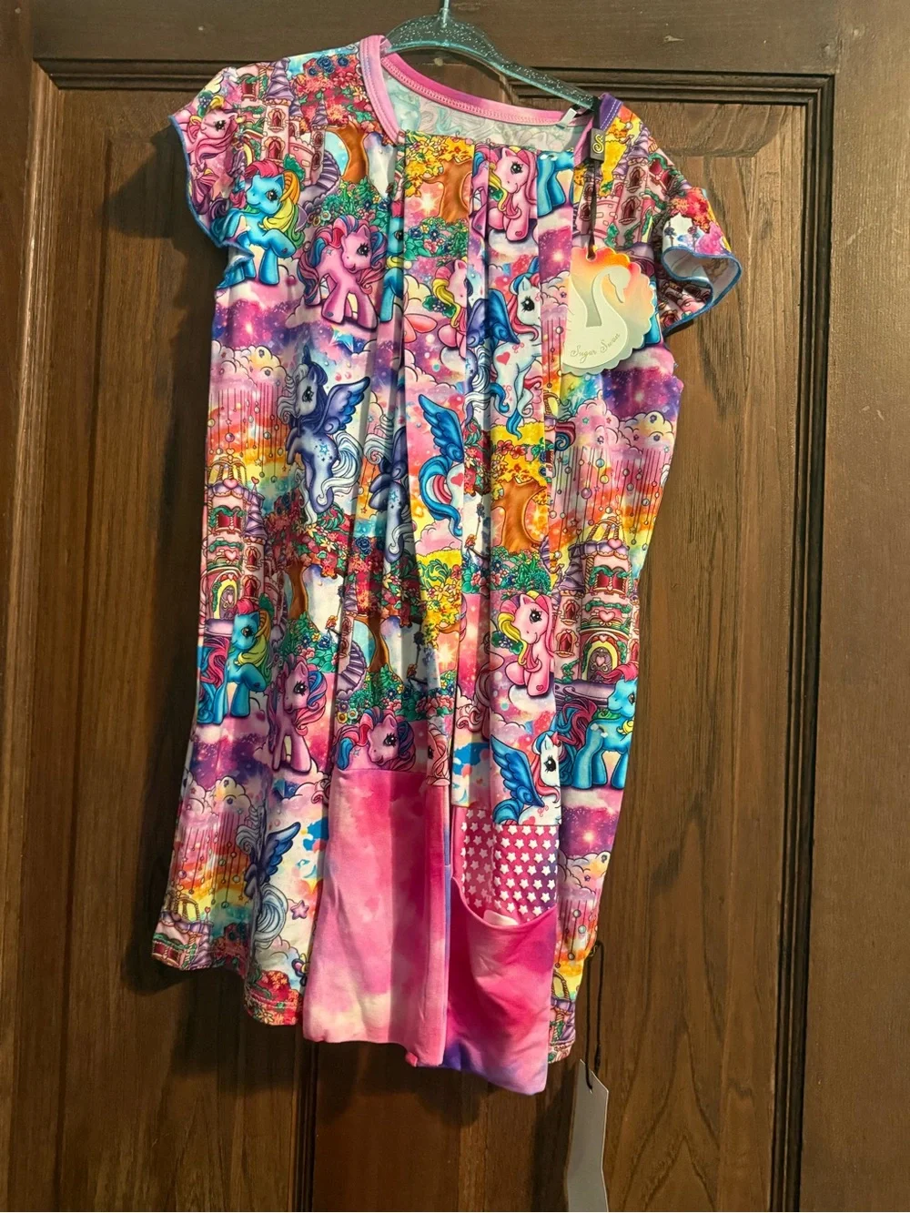9/10 Sugar Swan My Little Pony 2 Piece Bamboo Pajama